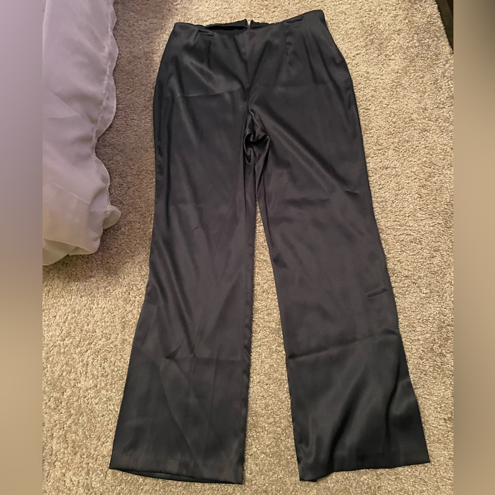 Pleated Silk Pants